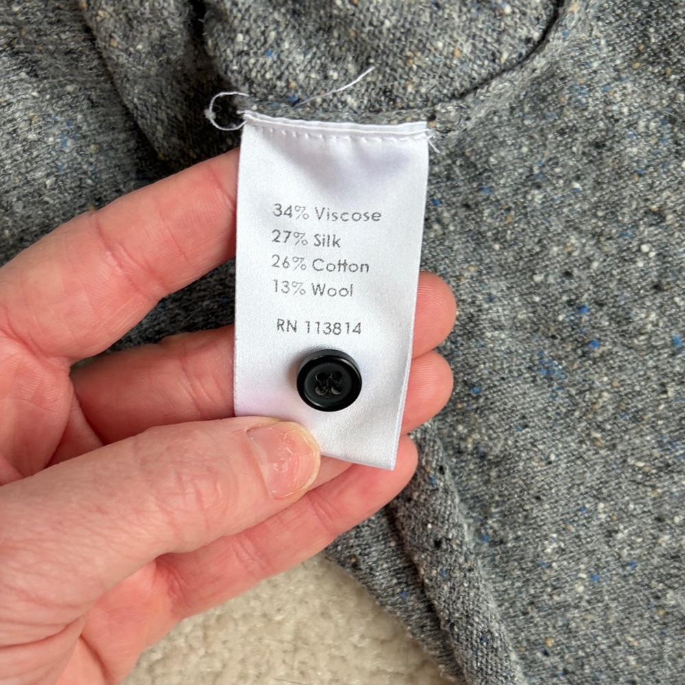Billy Reid Charcoal Long Sleeve Henley - Picture 8 of 8